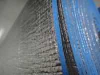 防火工厂直销纯铝编织布高阻燃蓝色泡棉隔热材料卷-苏州耐火、防火材料